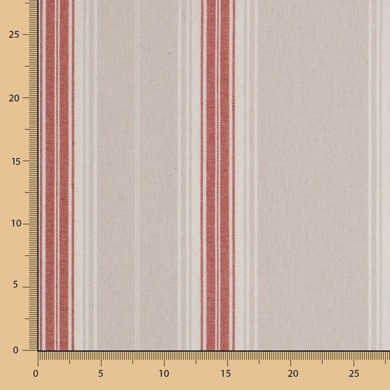 Anti-Fleck-Tischdecke Rot gestreift - Ribes y Casals