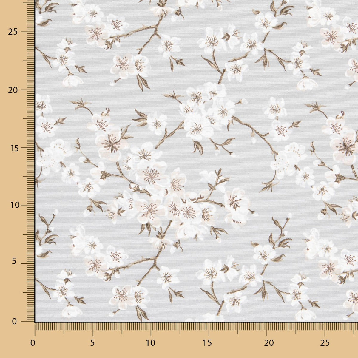 Anti-Fleck-Tischdecke Japan Blume Grau - Ribes y Casals
