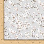 Anti-Fleck-Tischdecke Japan Blume Grau - Ribes y Casals