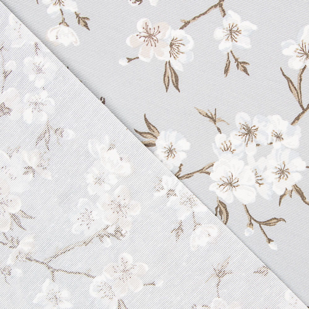 Anti-Fleck-Tischdecke Japan Blume Grau - Ribes y Casals