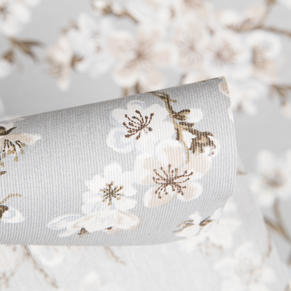 Anti-Fleck-Tischdecke Japan Blume Grau - Ribes y Casals