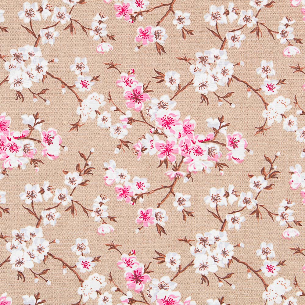 Anti-Fleck-Tischdecke Flor Japo Braun - Ribes y Casals