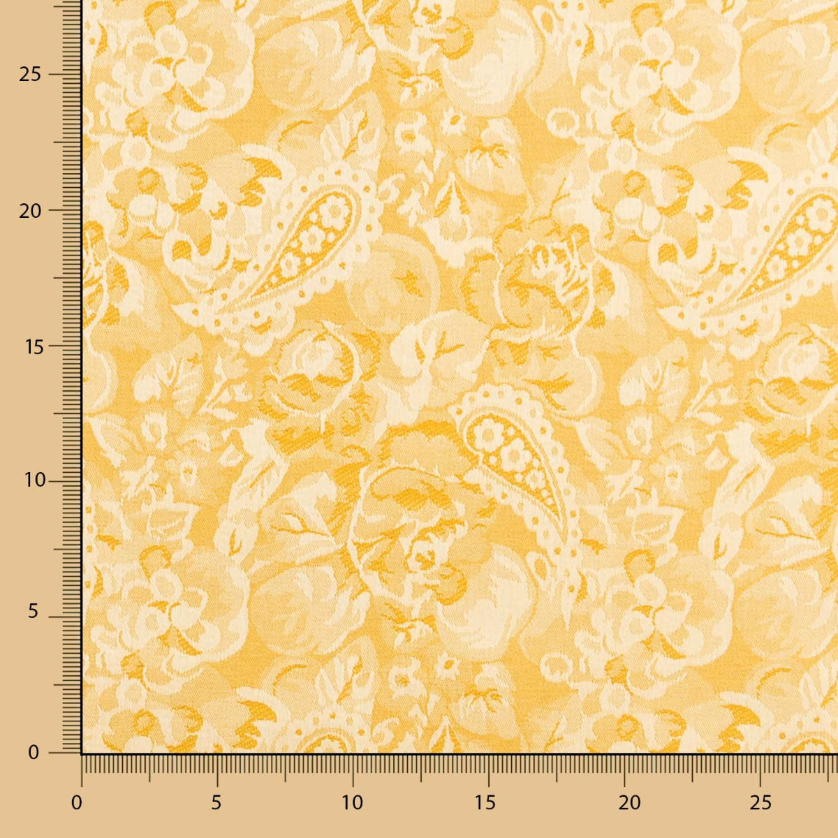 Aramis Paisley Golden Fleckenschutz-Tischdecke - Ribes y Casals