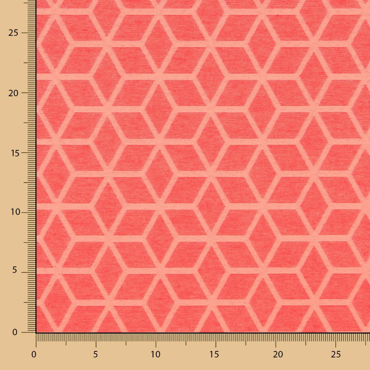 Fleckabweisende Jacquard-Tischdecke Geometric Coral - Ribes y Casals