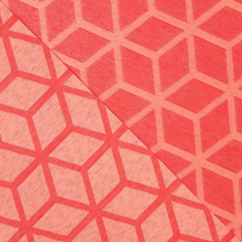 Fleckabweisende Jacquard-Tischdecke Geometric Coral - Ribes y Casals