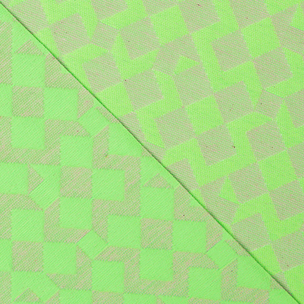 Fleckabweisende Jacquard-Tischdecke Geometric Stain Resistant Tablecloth Fluor Green - Ribes y Casals