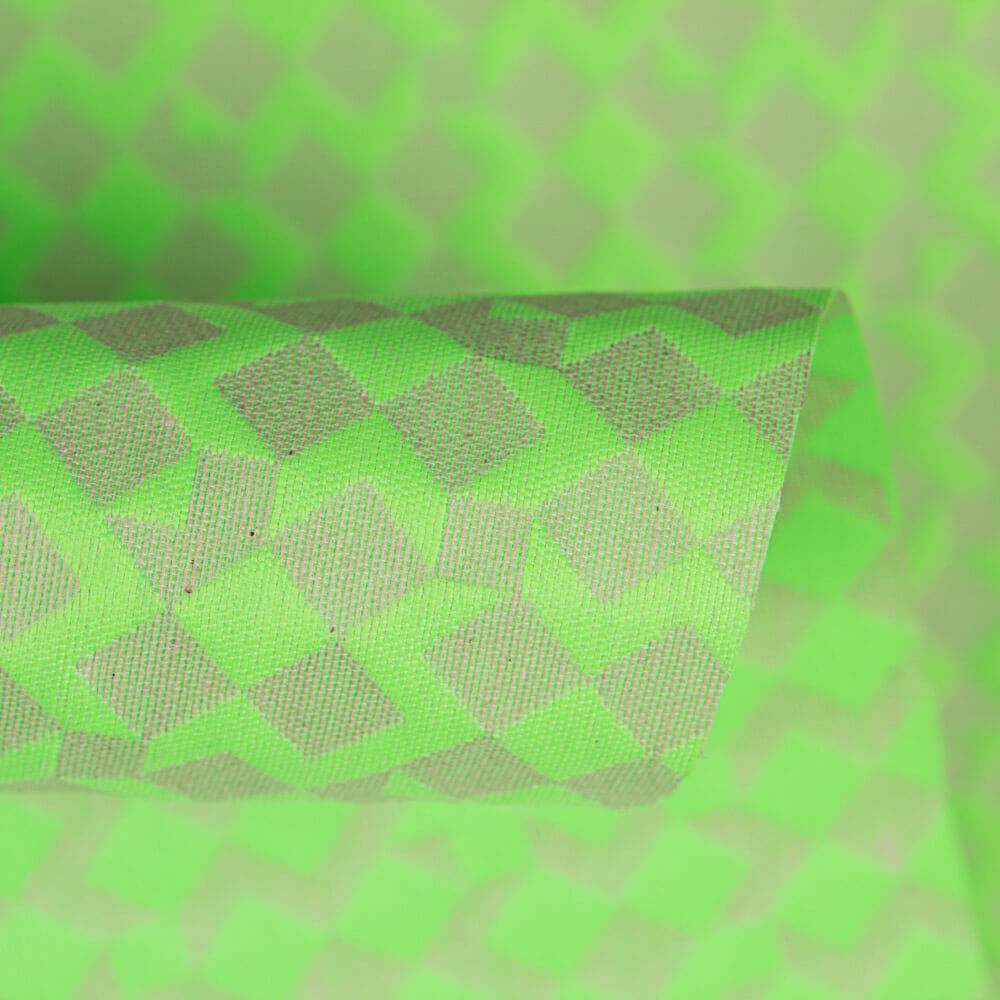 Fleckabweisende Jacquard-Tischdecke Geometric Stain Resistant Tablecloth Fluor Green - Ribes y Casals