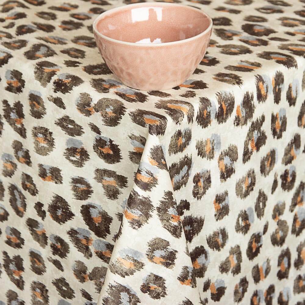 Tischtuch aus Harz Leopard Spotted Beige - Ribes y Casals