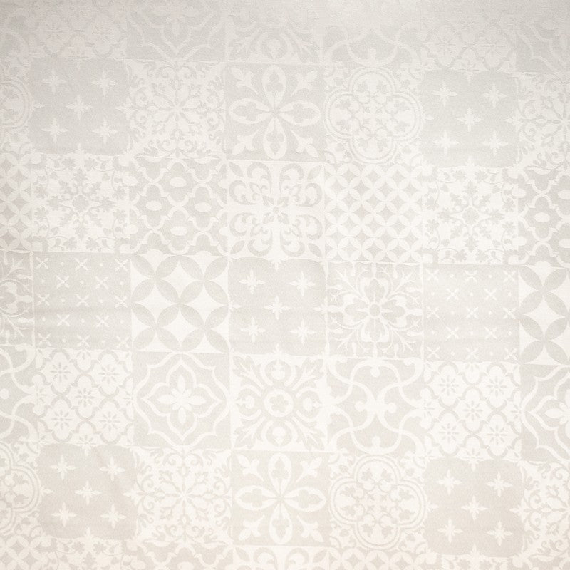 Jacquard Mosaik Tischdecke Mosaic Weiß - Ribes y Casals