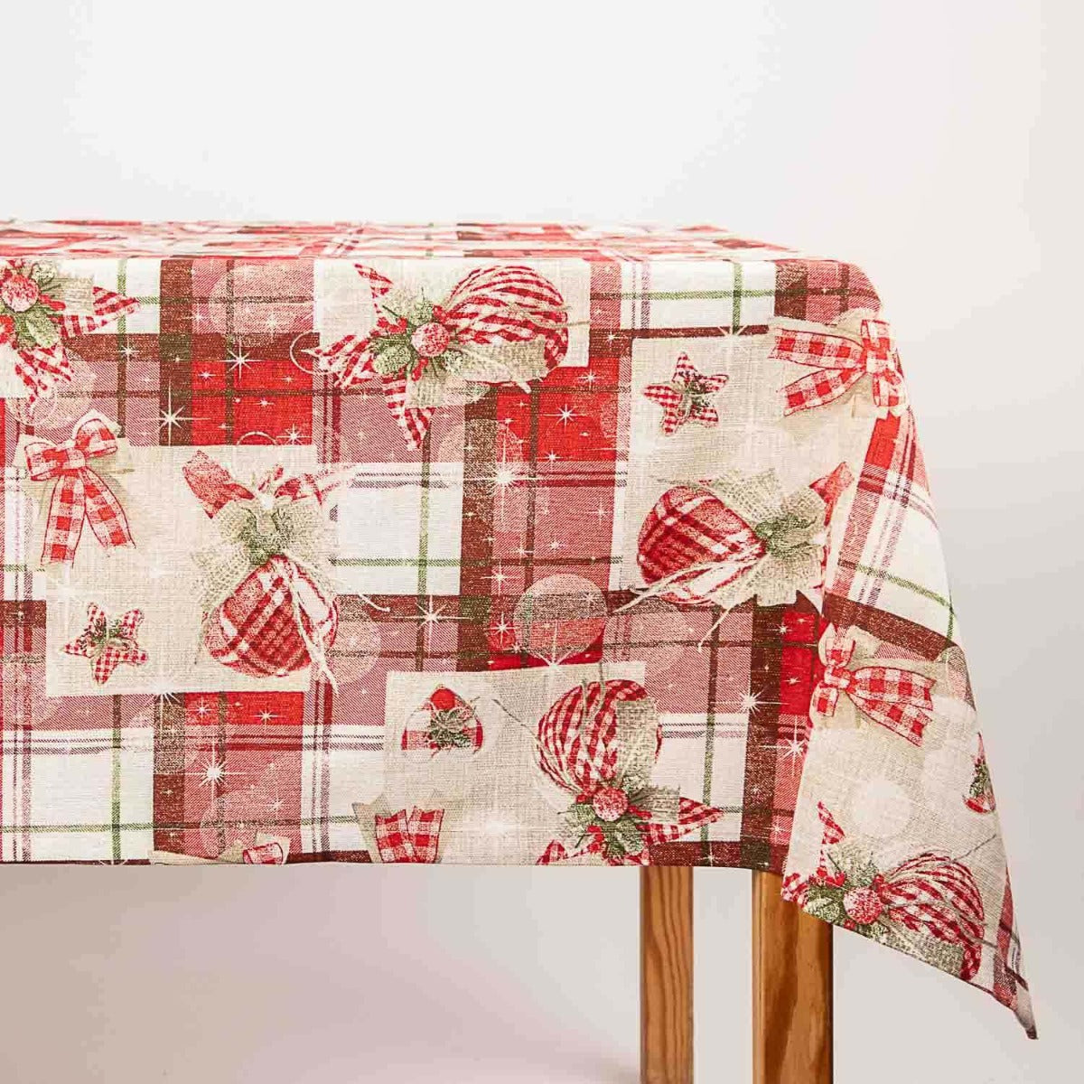 Fertige Weihnachtstischdecke Lurex Dekor 270cm x 150cm - Ribes y Casals