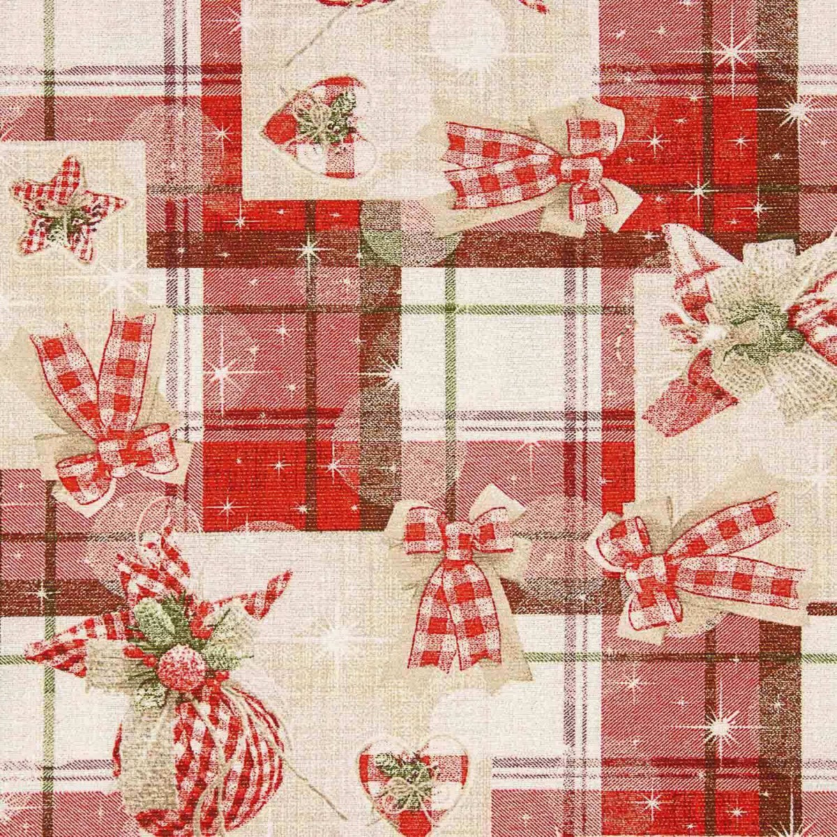 Fertige Weihnachtstischdecke Lurex Dekor 270cm x 150cm - Ribes y Casals