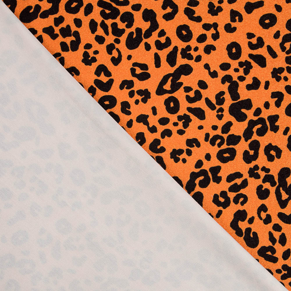 Samt Lycra Leopard Samt Orange - Ribes y Casals