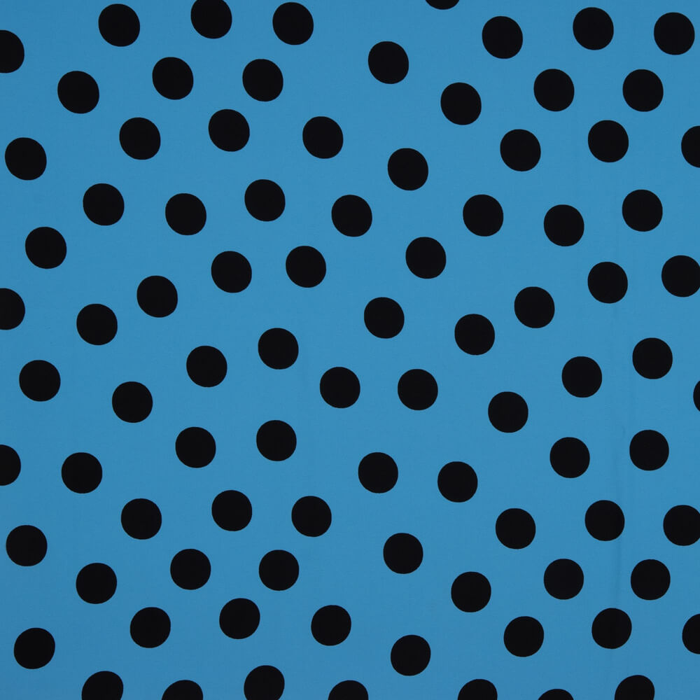Polka Dot Krepp 33mm Königsblau - Ribes y Casals