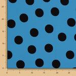Polka Dot Krepp 33mm Königsblau - Ribes y Casals