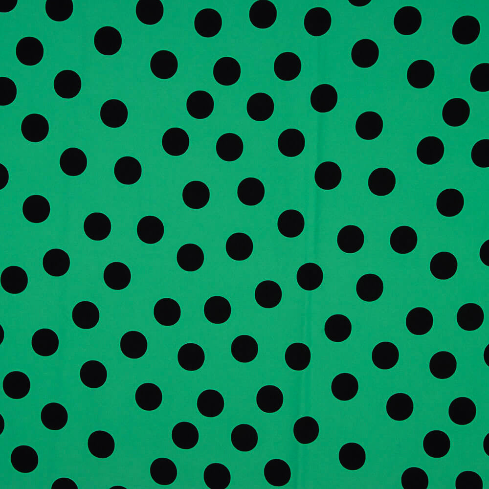 Polka Dot Krepp 33mm Jade Grün - Ribes y Casals