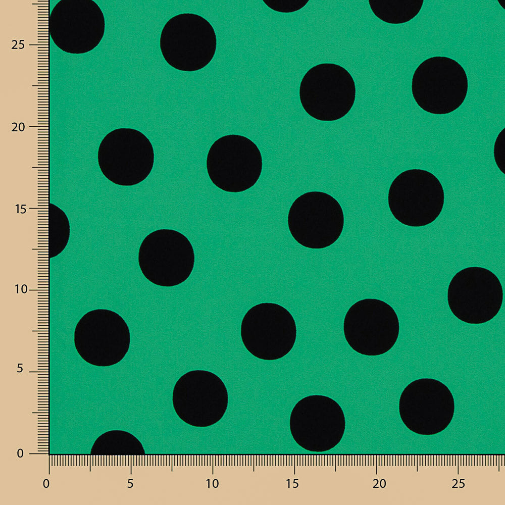 Polka Dot Krepp 33mm Jade Grün - Ribes y Casals