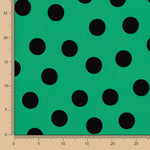 Polka Dot Krepp 33mm Jade Grün - Ribes y Casals