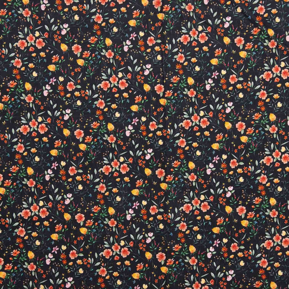 Micropana Cotton Flowers Schwarz - Ribes y Casals