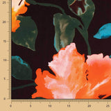 Mikado Polyester Druck Schwarz - Ribes y Casals