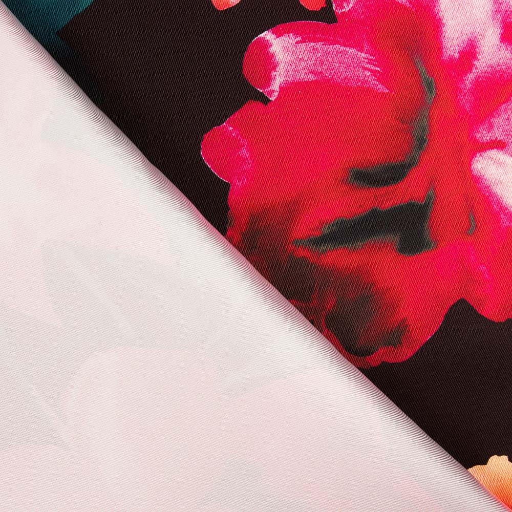 Mikado Polyester Druck Schwarz - Ribes y Casals