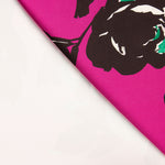 Fuchsia Bedrucktes Polyester Mikado - Ribes y Casals