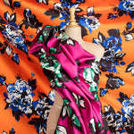Mikado Polyester bedruckt Orange - Ribes y Casals