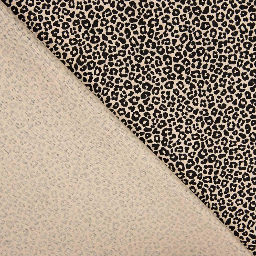 Gestrickte Baumwolle Lycra Leopard Beige - Ribes y Casals