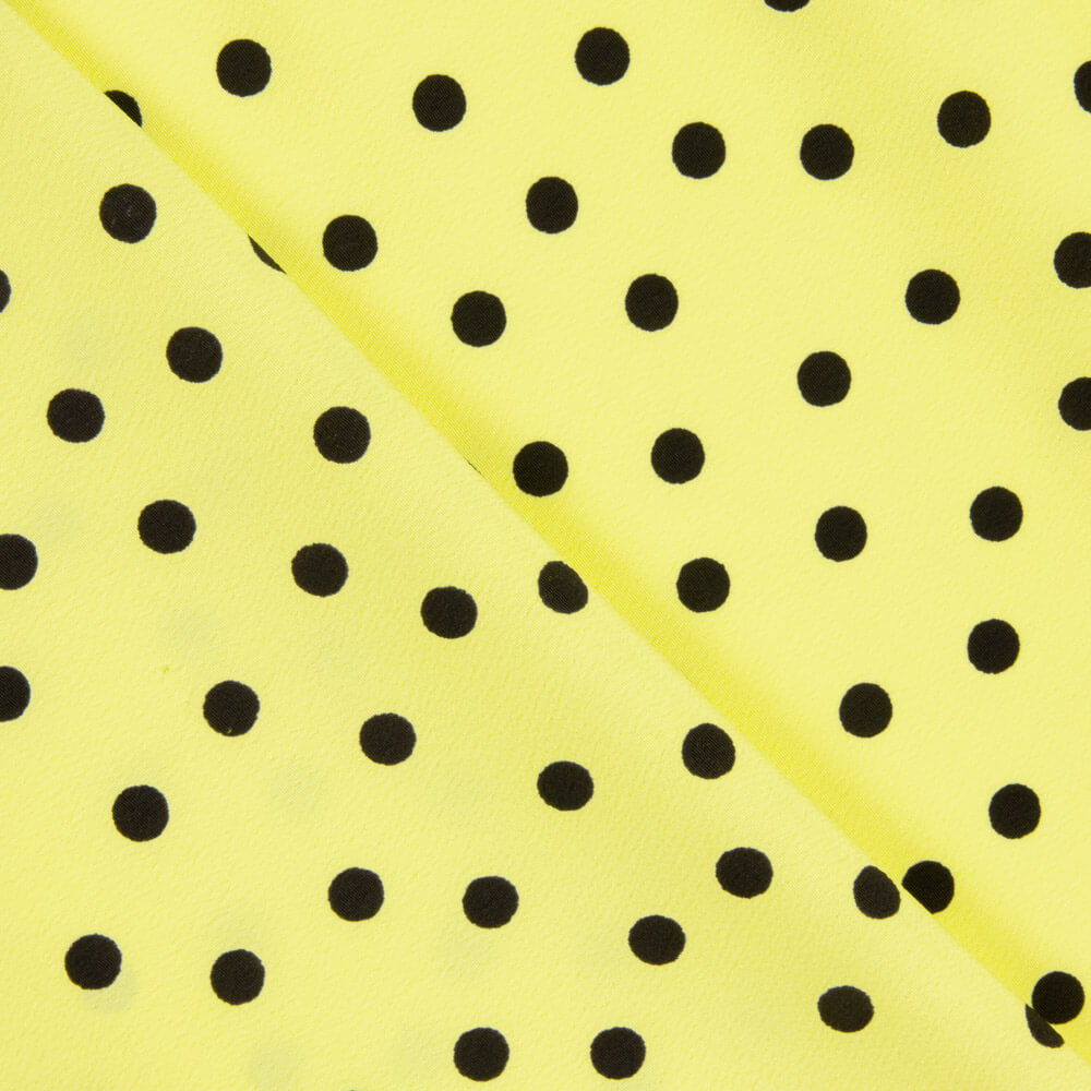 Krepp-Polka-Dots 7mm Limette - Ribes y Casals