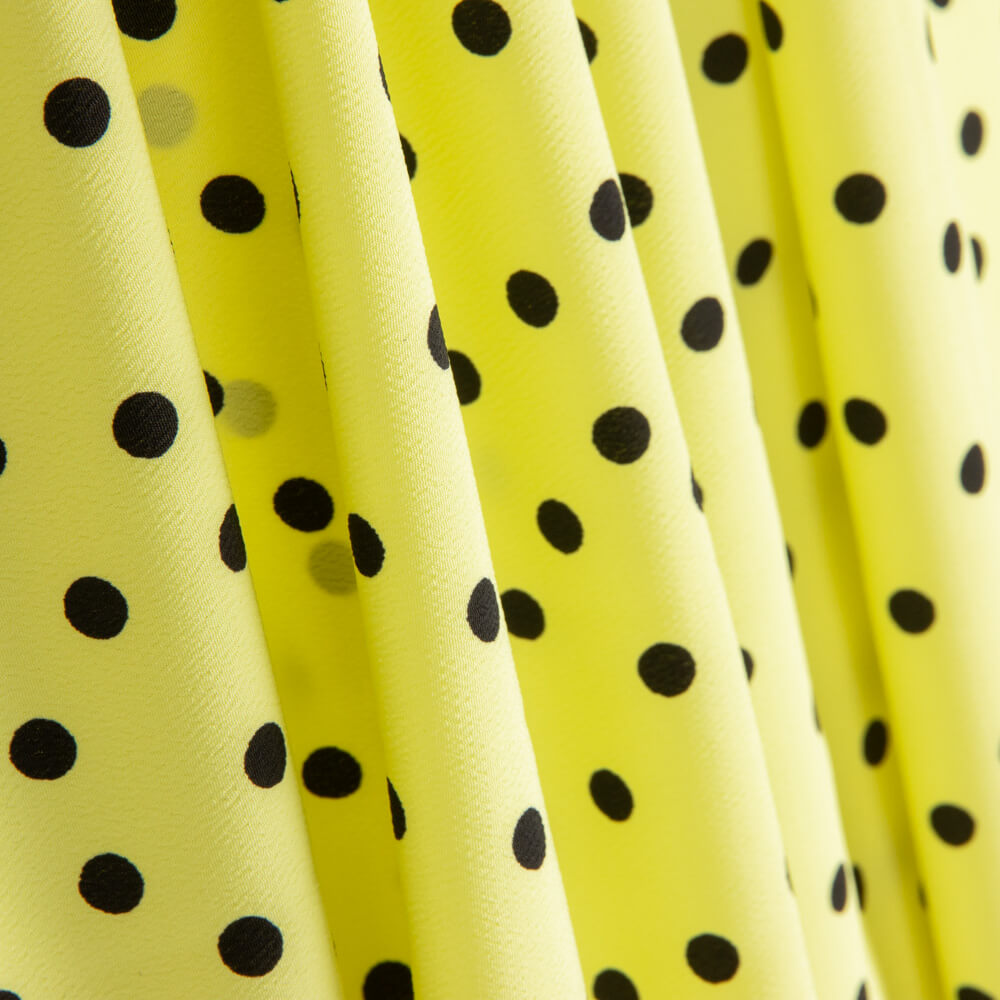 Krepp-Polka-Dots 7mm Limette - Ribes y Casals