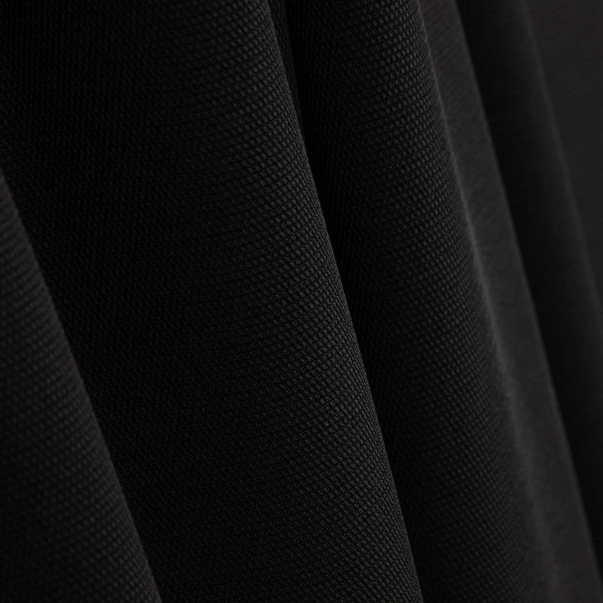 Feines Polyester Piqué Schwarz - Ribes y Casals