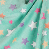 Minky Little Stars Aqua Grün - Ribes y Casals