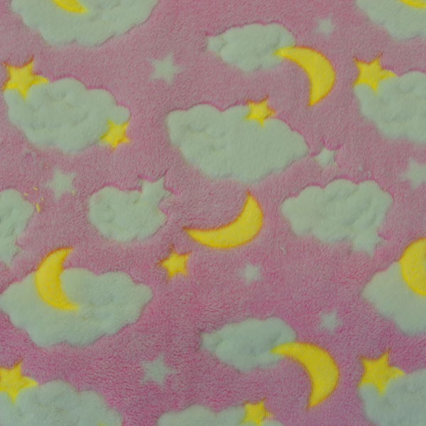 Minky Clouds Rosa Hintergrund - Ribes y Casals