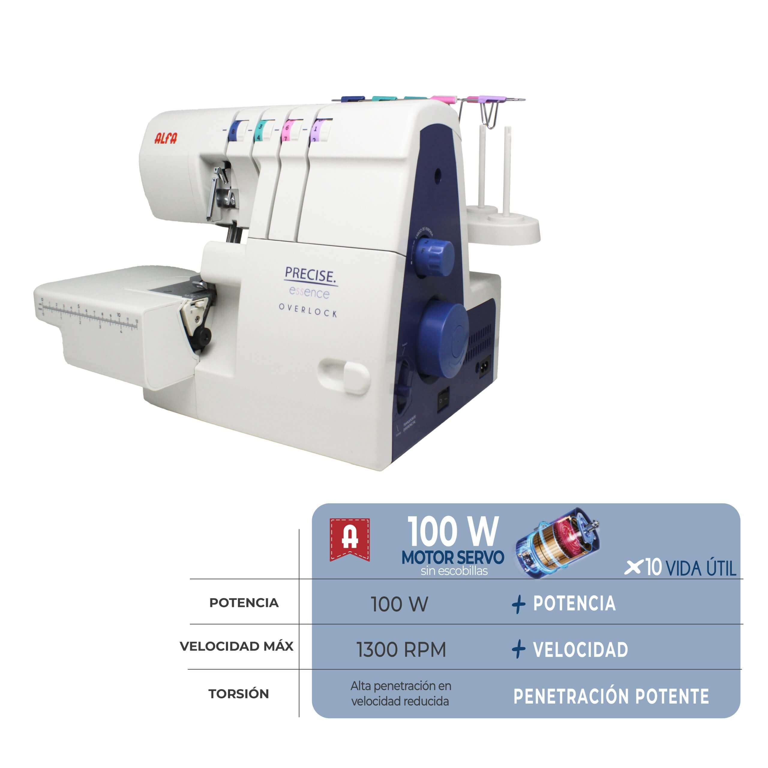 Overlockmaschine Alfa Precise Essence Overlocker Overlocker - Ribes y Casals