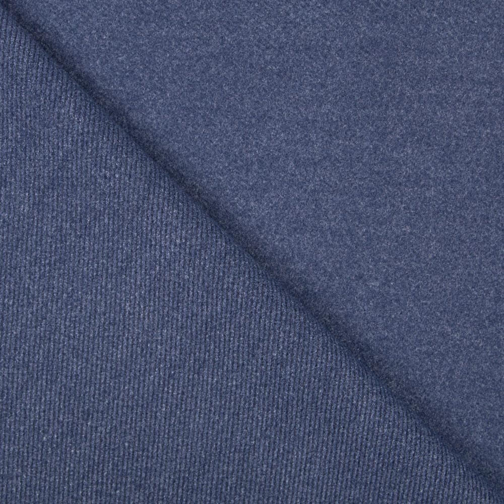 Reststück Mouflon-Stoff, blau meliert, Denim – verschiedene Maße x Breite 150 cm - Ribes y Casals