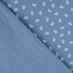 Kinder Baumwollmulltuch Medium Blau Zweige - Ribes y Casals