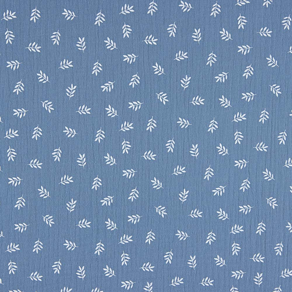 Kinder Baumwollmulltuch Medium Blau Zweige - Ribes y Casals