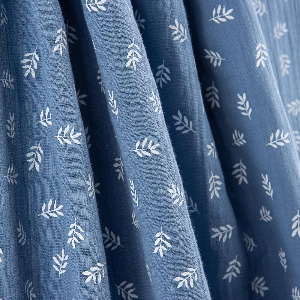 Kinder Baumwollmulltuch Medium Blau Zweige - Ribes y Casals
