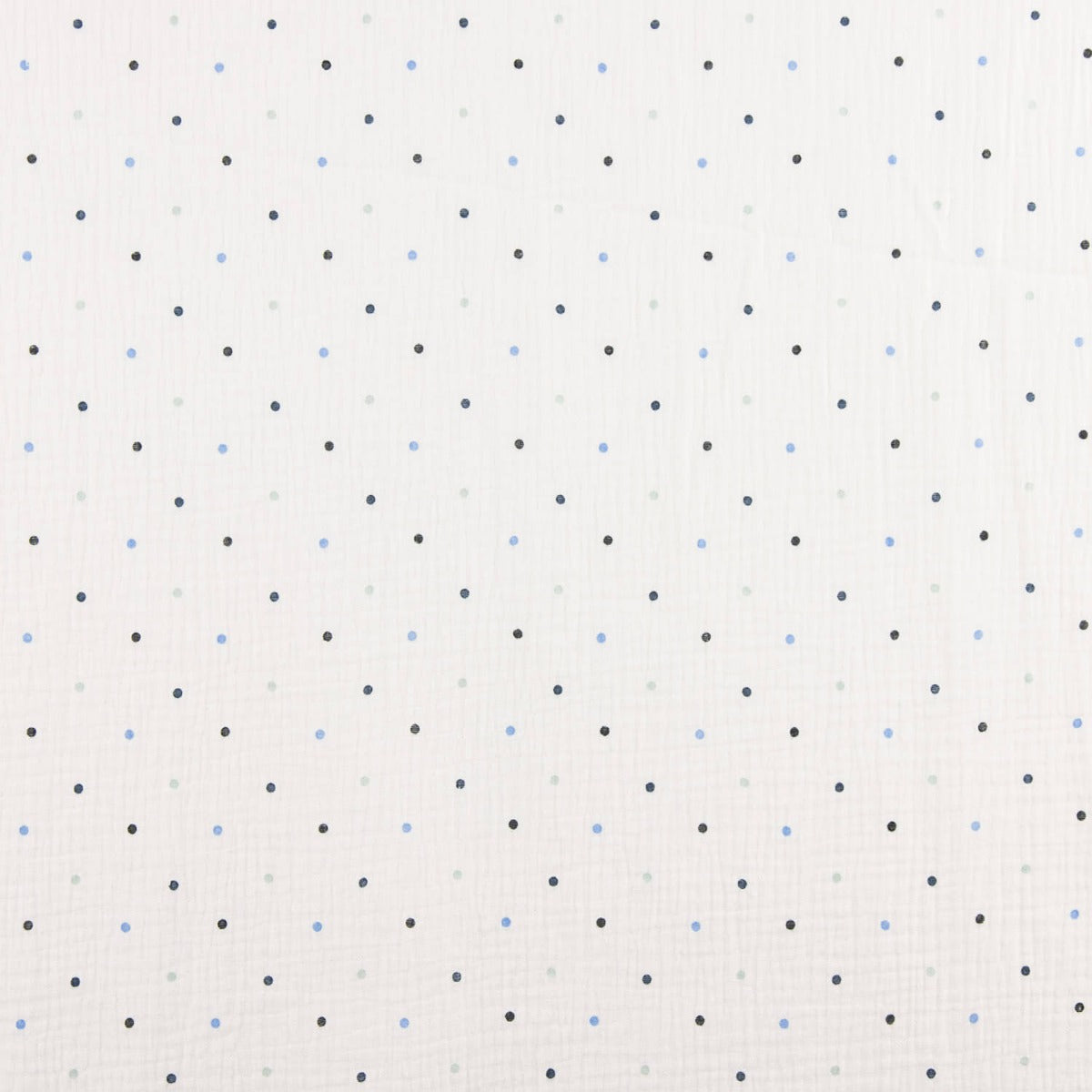 Soft Dots Blau bedruckter Musselin - Ribes y Casals