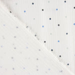 Soft Dots Blau bedruckter Musselin - Ribes y Casals