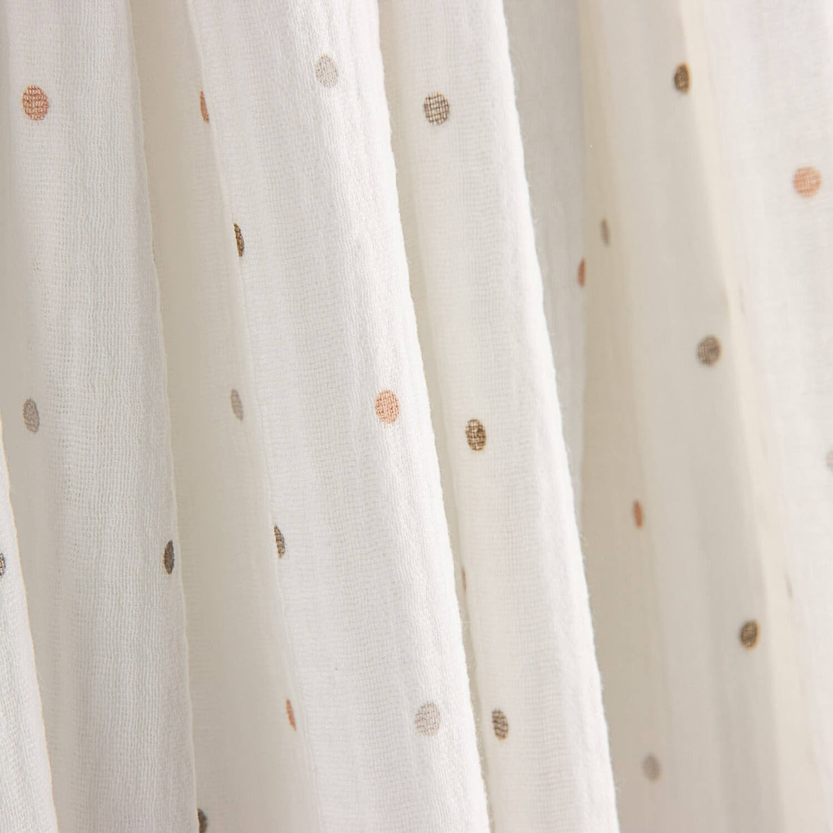 Soft Dots Bedruckter Musselin Beige - Ribes y Casals