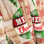 Bedrucktes Canvas mit Weihnachtsmotiven: Weihnachtsmann und Tartan - Ribes y Casals