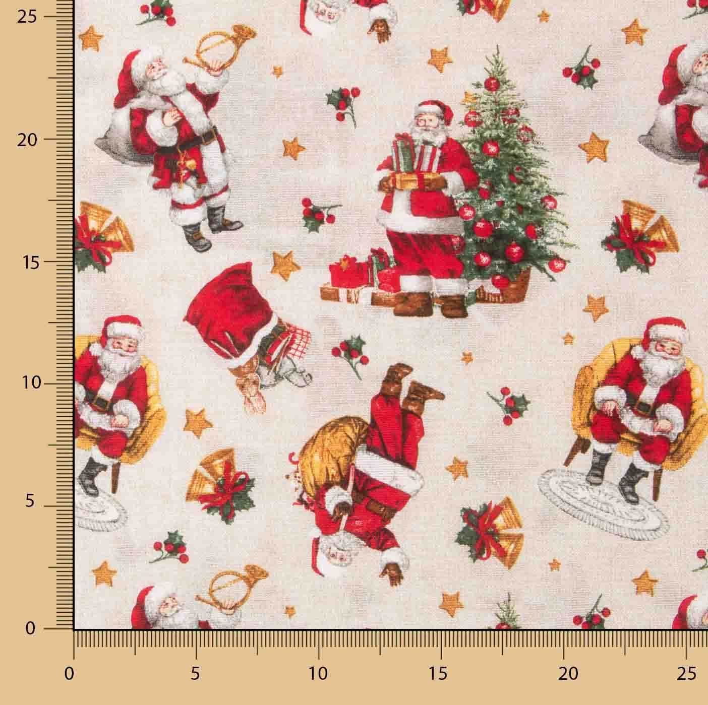 Bedrucktes Canvas „Weihnachten – Traditioneller Weihnachtsmann“ - Ribes y Casals