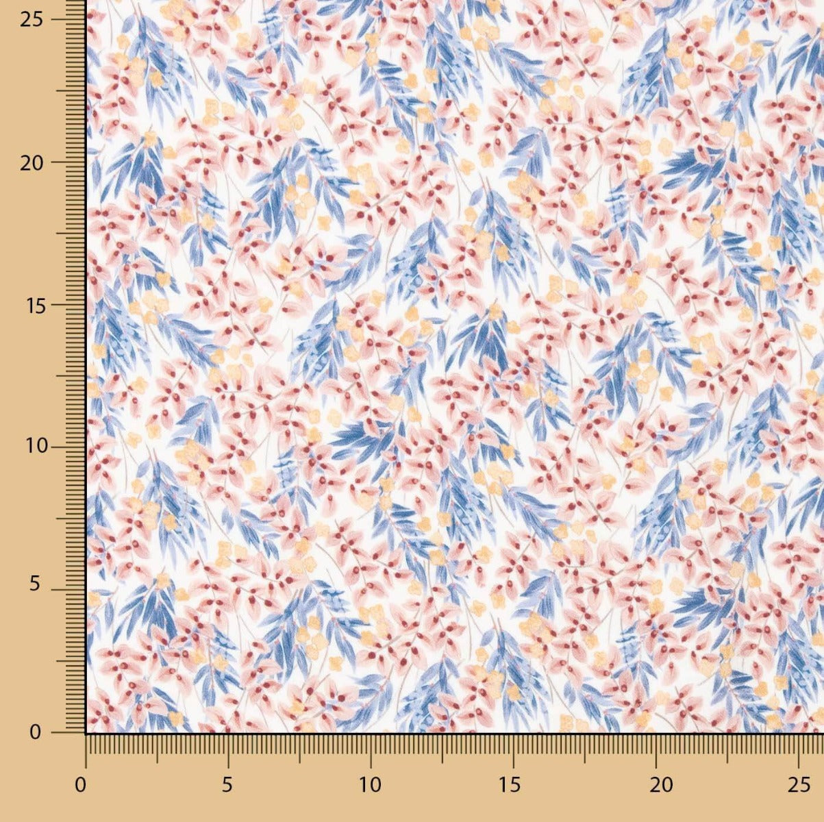 Retal-Krepp-Viskose Frühlingszweig 75 x 140 cm - Ribes y Casals