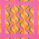 Krepp Viskose Geo Orange - Ribes y Casals