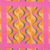 Krepp Viskose Geo Orange - Ribes y Casals