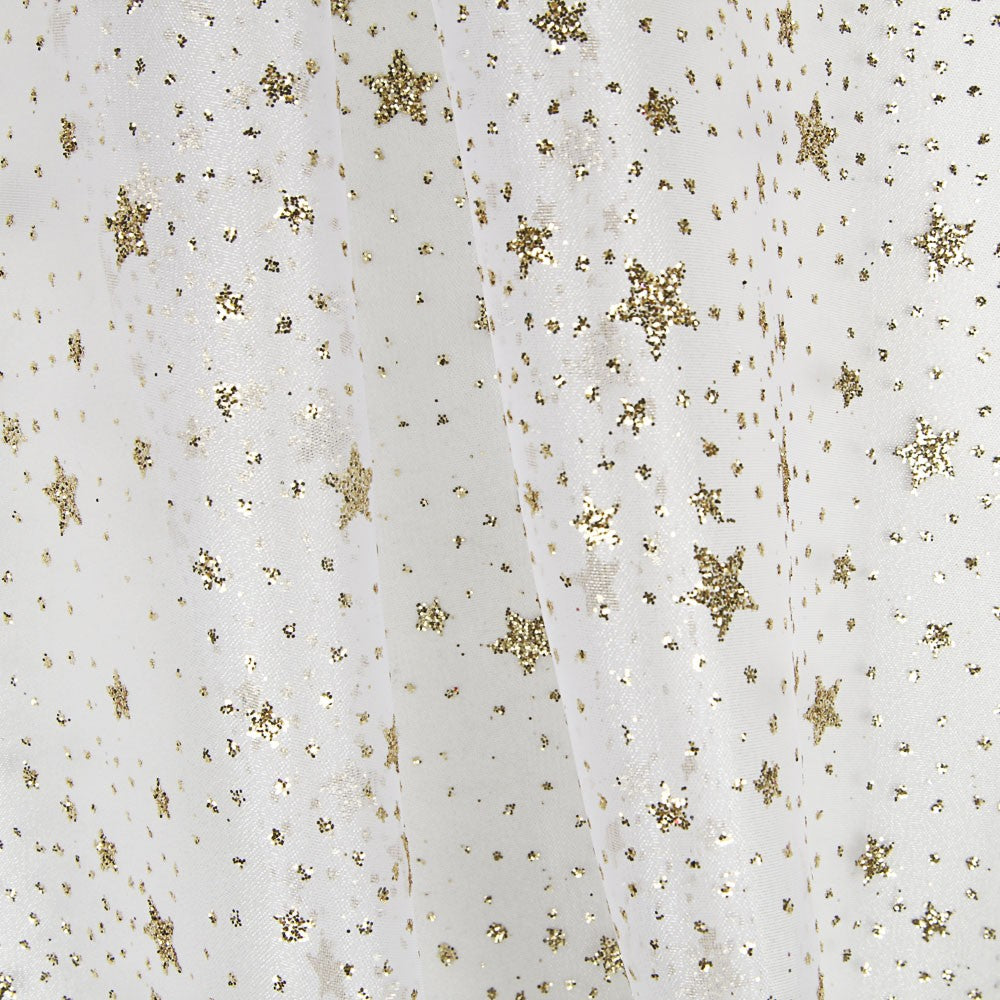 Organza Weißer Stern Gold - Ribes y Casals