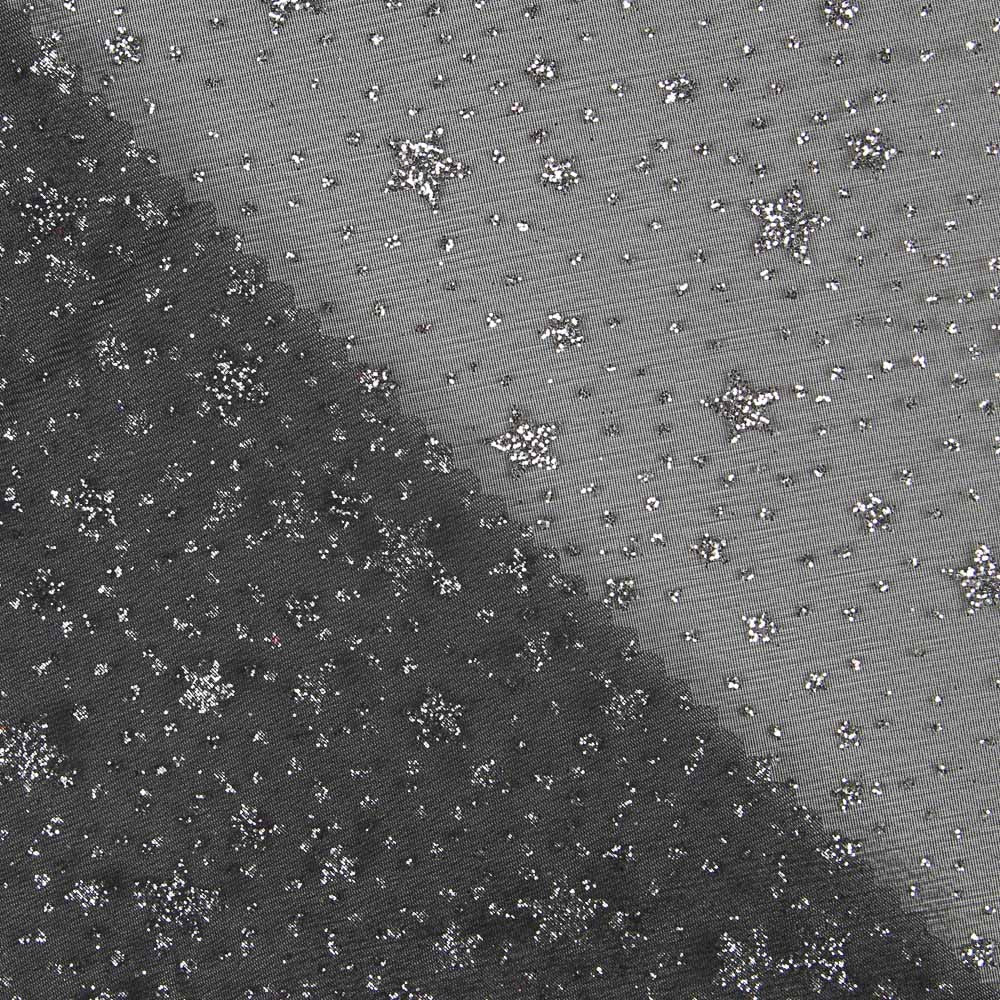 Organza Schwarzer Stern Silber - Ribes y Casals