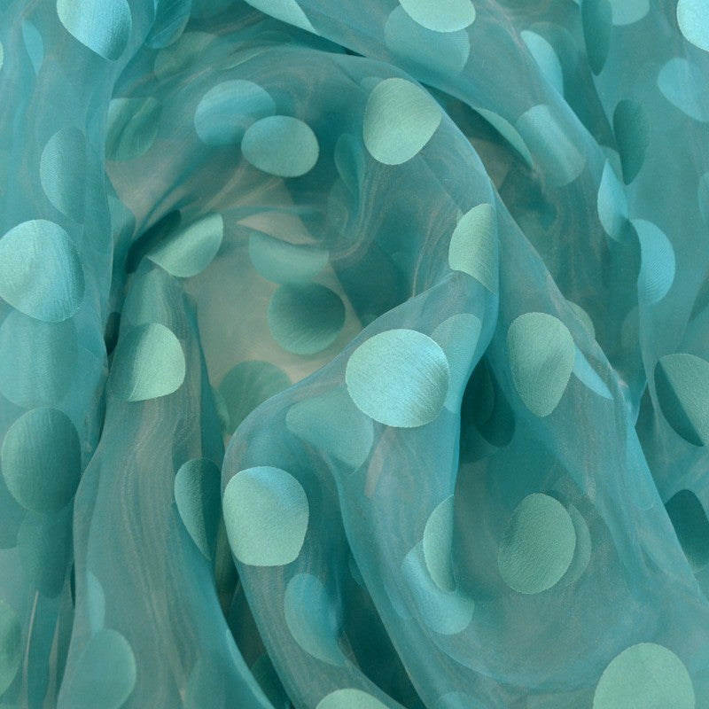 Organza Polka Dots Aquamarin - Ribes y Casals