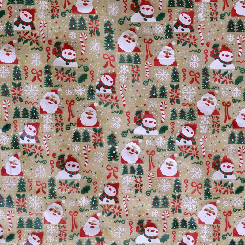Organza Weihnachtsschneemann Ecru - Ribes y Casals