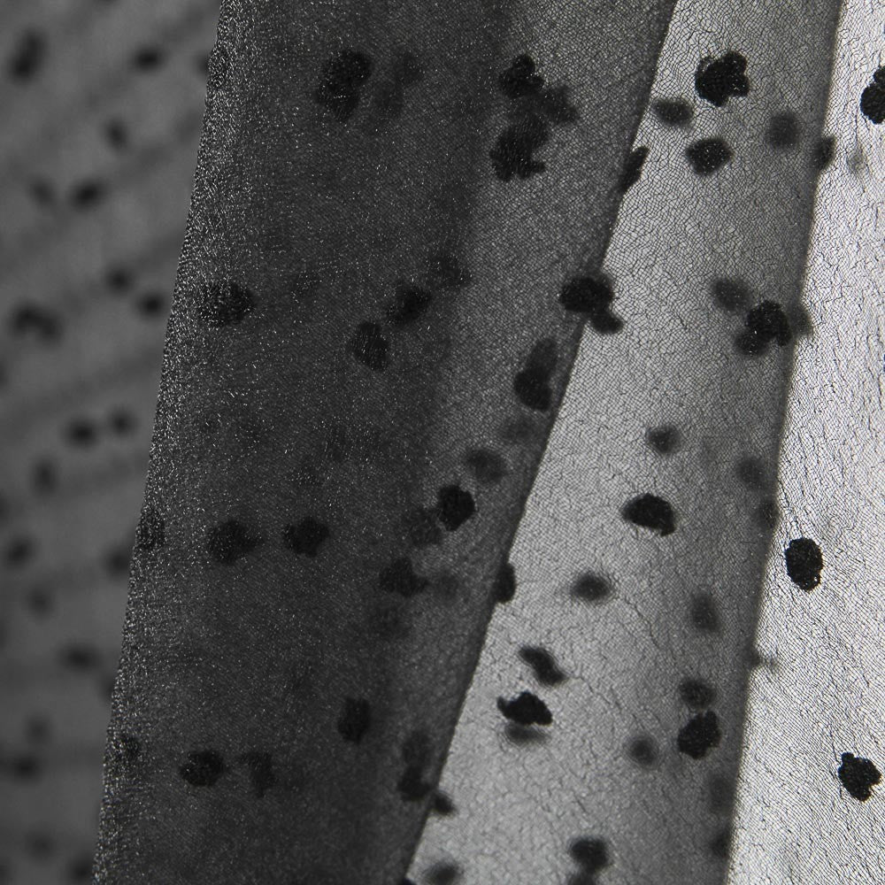 Organza Polyester Plumeti Schwarz - Ribes y Casals